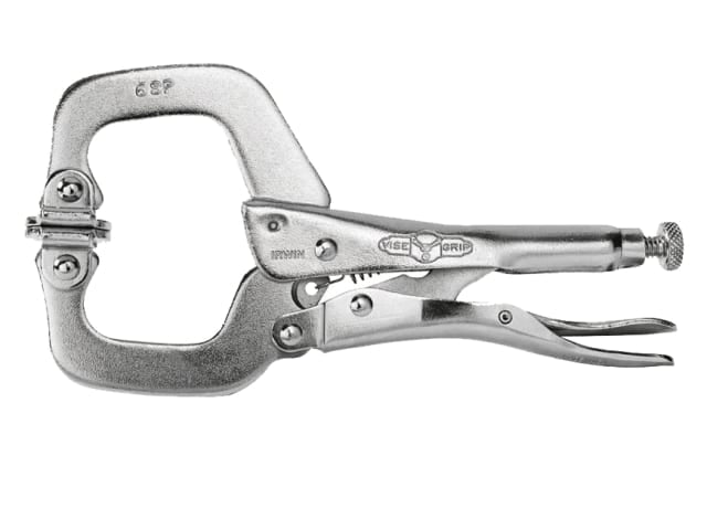 IRWIN Vise-Grip 6SP Locking C-Clamp Swivel Pad 150mm 6in Throat 32mm