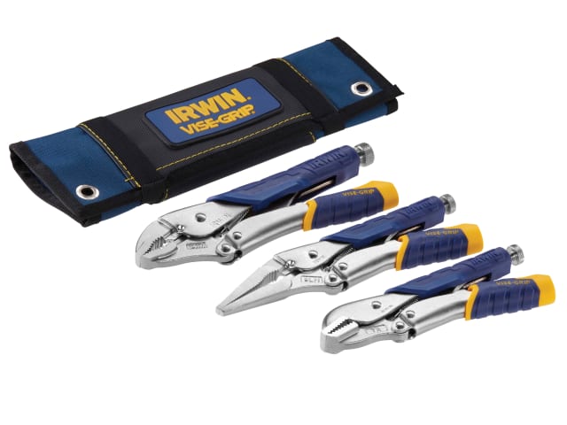 IRWIN Vise-Grip Fast Release Locking Pliers Set 3 Piece with Carry Pouch