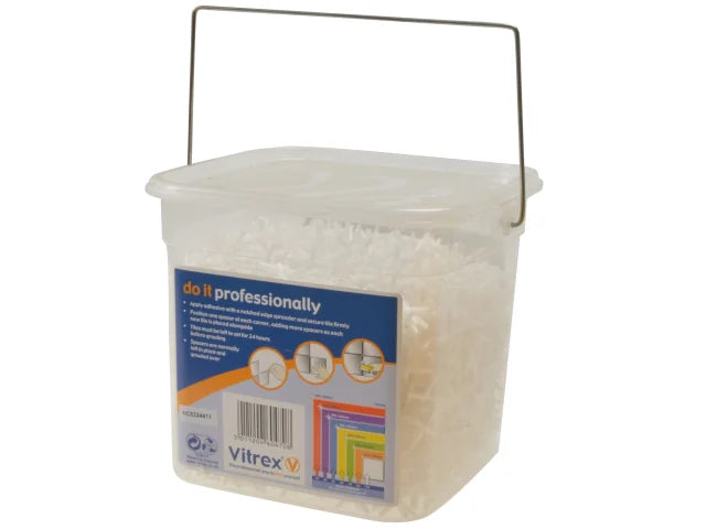 Vitrex 2.5mm Wall Tile Spacers Pack of 3000 with Ready Reckoner for Grouting