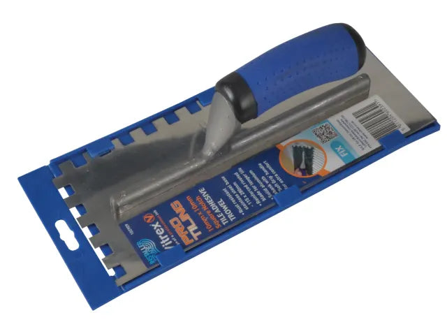 Vitrex Professional Stainless Steel Adhesive Trowel 10mm Square Notches115x280mm
