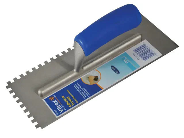 Vitrex Soft Grip Adhesive Trowel 6mm Notches 115x280mm for Wall Floor Tiles