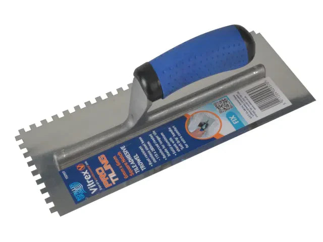 Vitrex Professional Stainless Steel Adhesive Trowel 6mm Square Notches 115x280mm