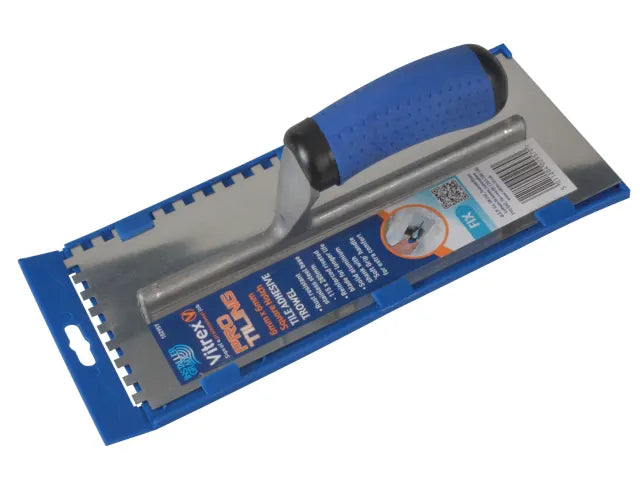 Vitrex Professional Stainless Steel Adhesive Trowel 6mm Square Notches 115x280mm