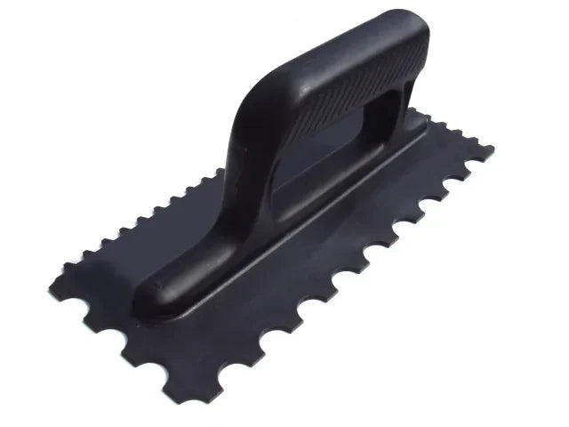 Vitrex Plastic Tile Trowel 115x280mm U & V Notches 6/20mm for Adhesives