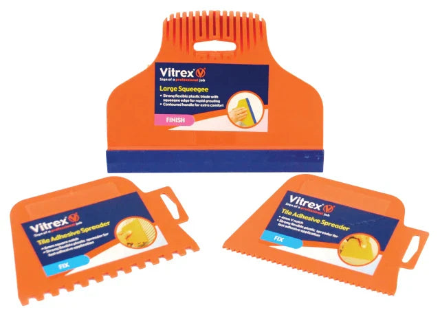 Vitrex Tile Installation Kit with Grout Squeegee and Adhesive Spreaders