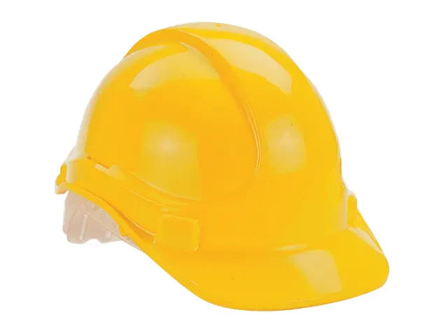 Vitrex Yellow Safety Helmet Adjustable Harness Lightweight EN 397 CE Approved
