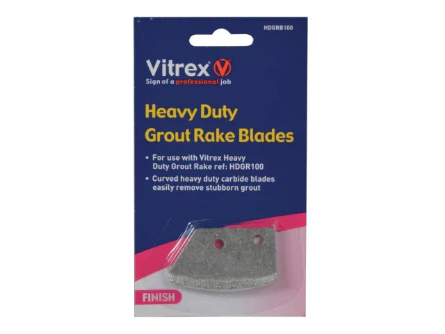 Vitrex Heavy-Duty Grout Rake Replacement Blades Tungsten Carbide Grit