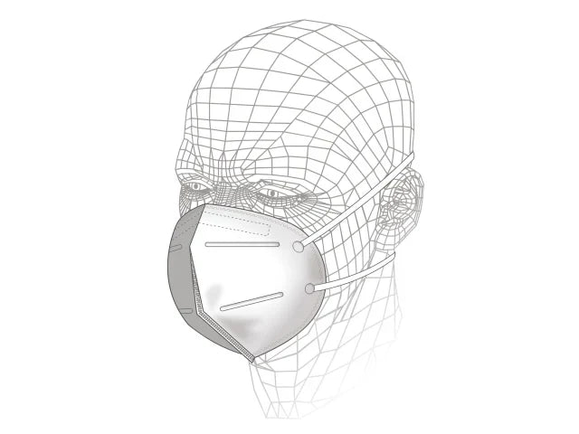 Vitrex Fold Flat Respirator P1 FFP1 NR for Dust Protection Comfortable Fit