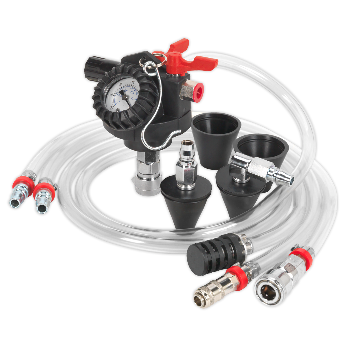 Sealey VS0041 Cooling System Filler with Leak Test Low Profile Design