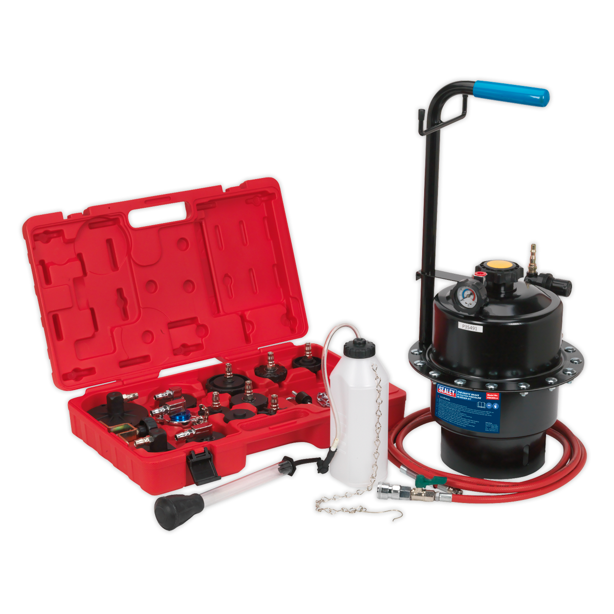 Sealey VS0204 Pneumatic Brake & Clutch Pressure Bleeder Kit 5L Portable System