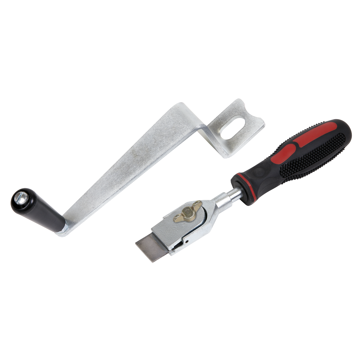 Sealey Brake Disc Lip Remover Set with Crank Handle and Steel Blades VS0216