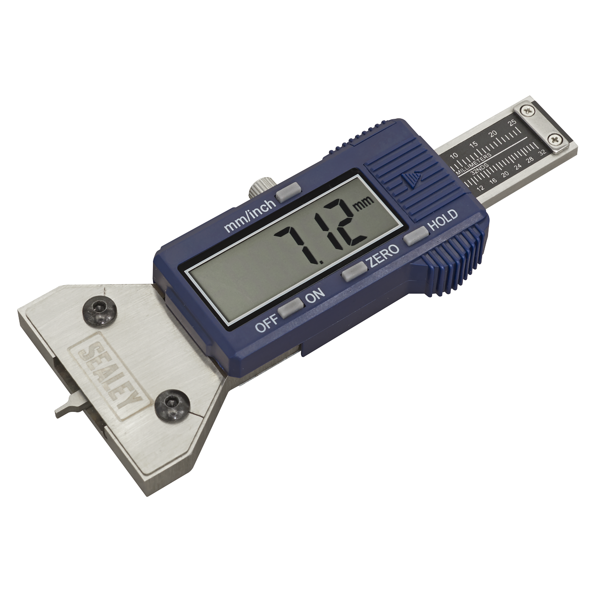 Sealey Digital Tyre Tread Depth Gauge Pin Tip Stainless Steel LCD 0-25mm