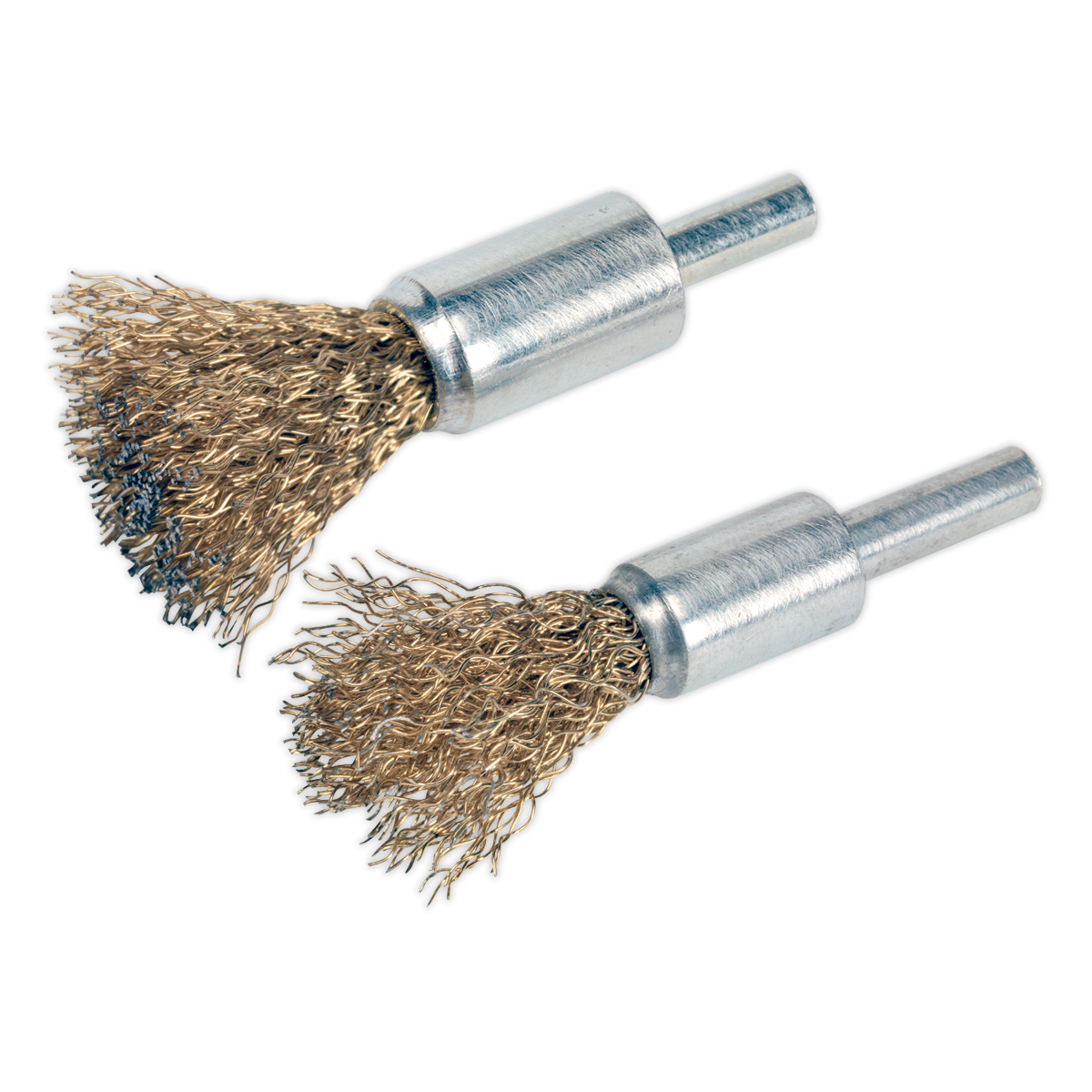 Sealey VS1801 Decarbonising Brush Set 2pc Steel Brushes for Cylinder Heads