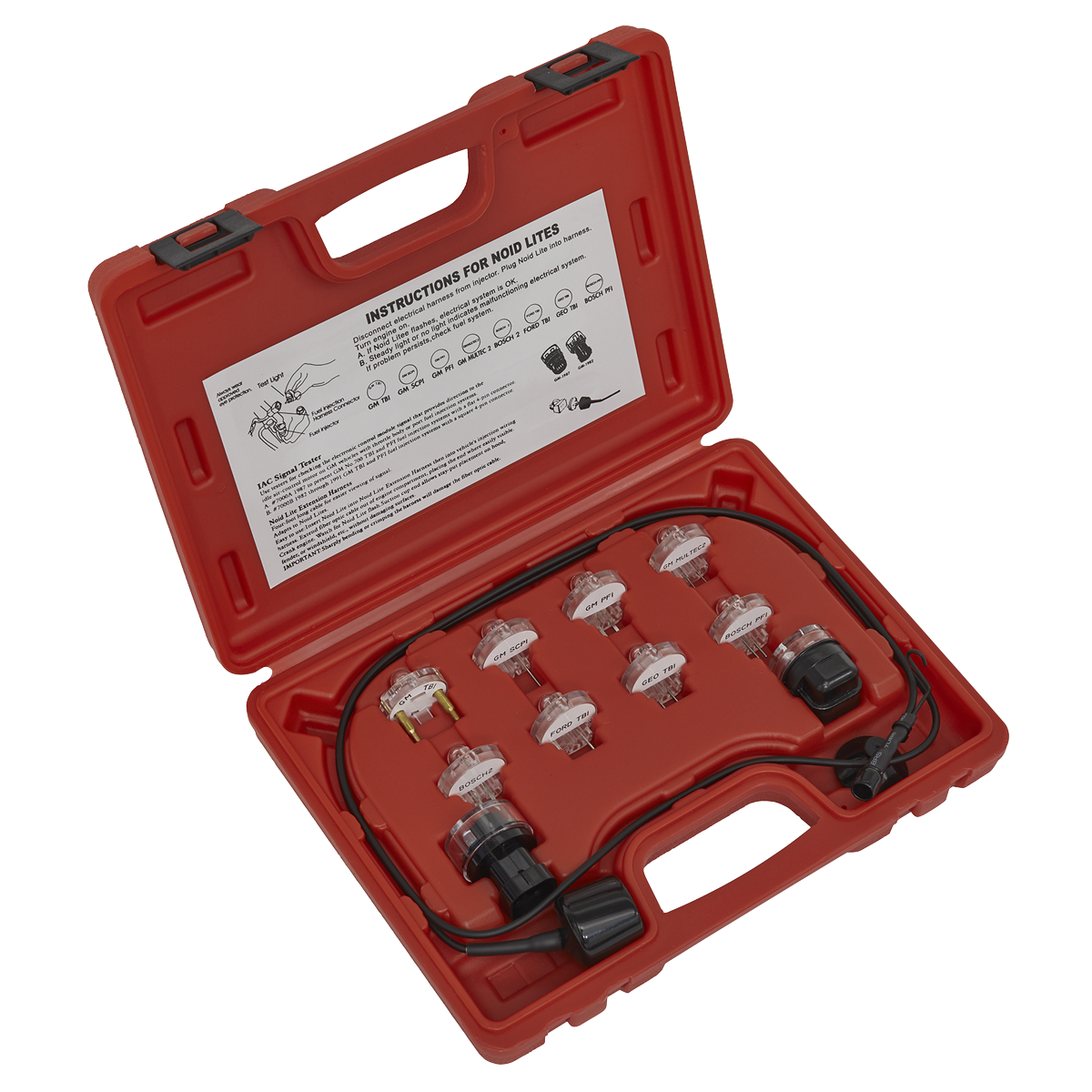Sealey Noid Light IAC Test Set 11pc ECU Signal Fault Finder VS2131