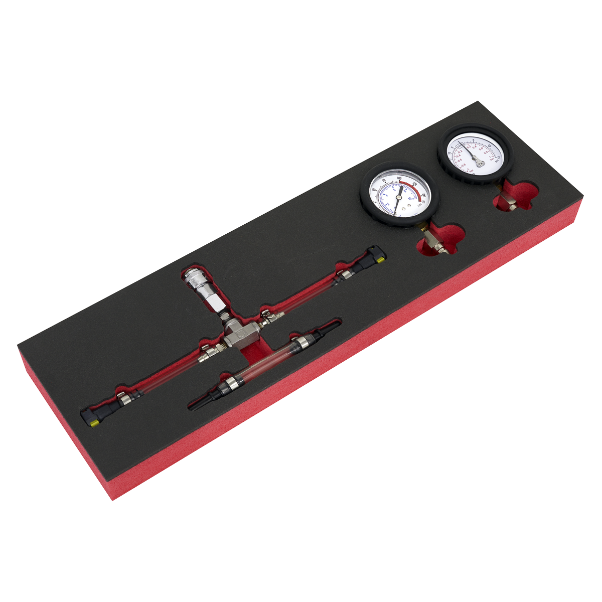 Sealey VS550 Fuel Pressure Gauge Set for Common Rail Systems Testing