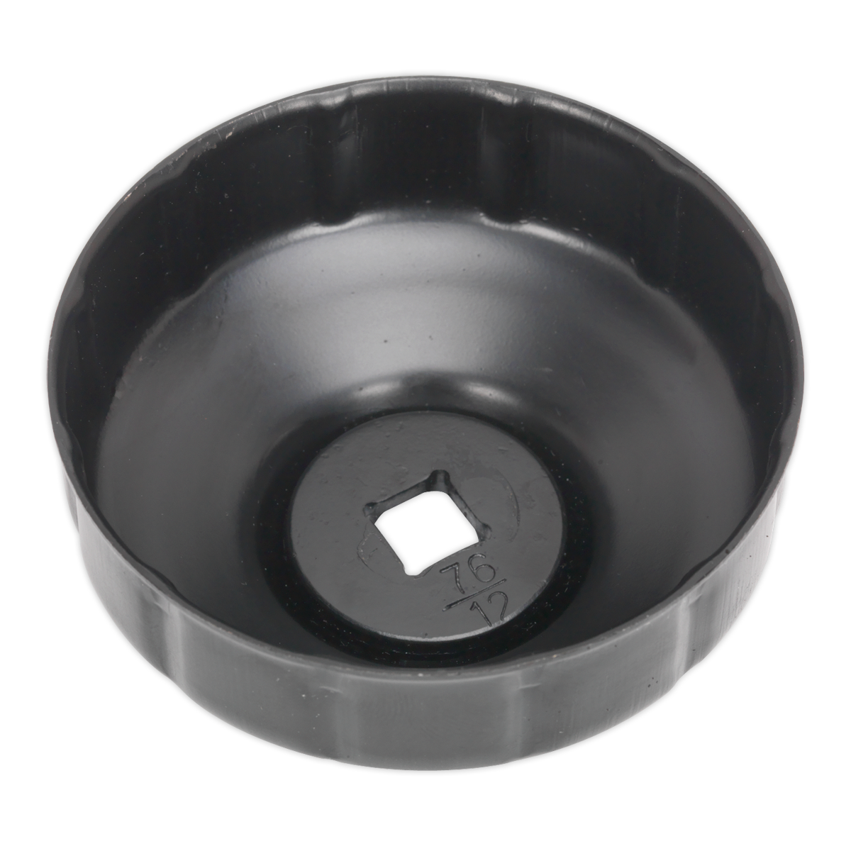 Sealey Oil Filter Cap Wrench 76mm 12 Flutes Low Profile for Ford Peugeot Renault