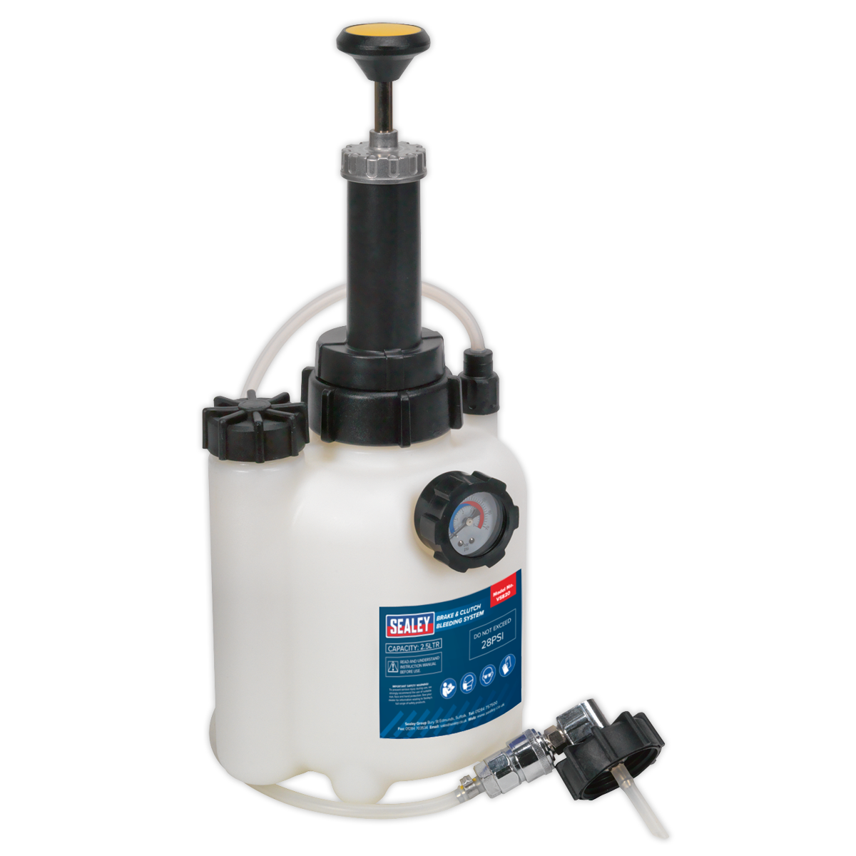 Sealey 2.5L Brake & Clutch Bleeding System One-Person ABS Compatible