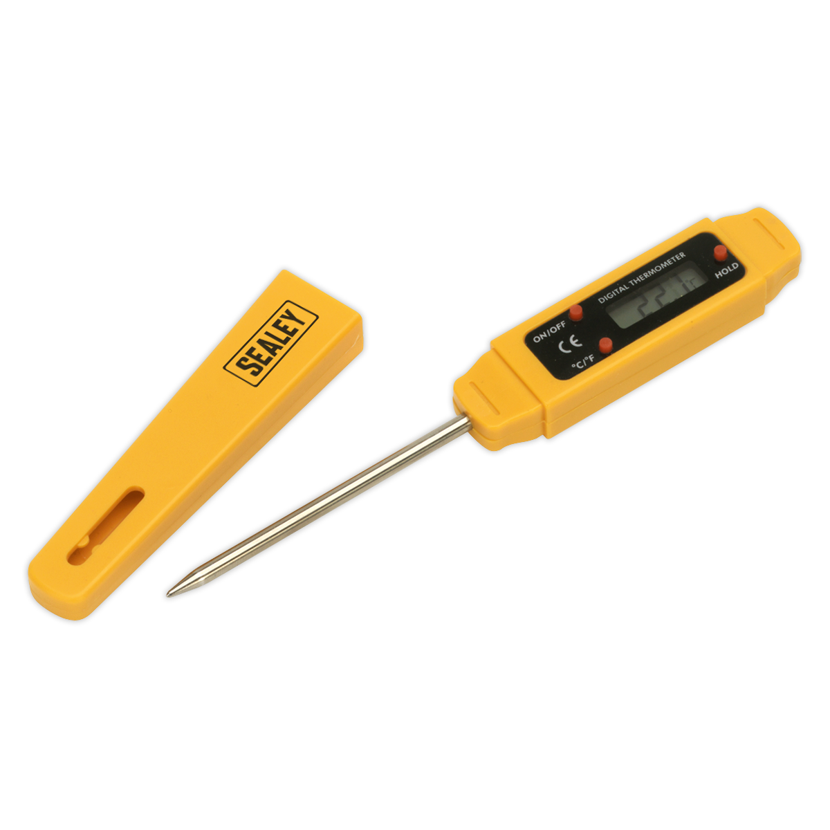 Sealey Mini Digital Thermometer Stainless Steel Probe -40 to +250Â°C/Â°F VS906