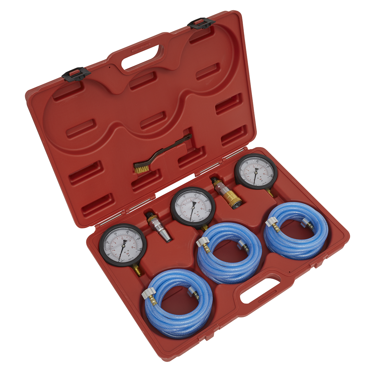 Sealey Air Brake Test Gauge Set for Commercial Vehicles - 3 Gauges, 0-300psi