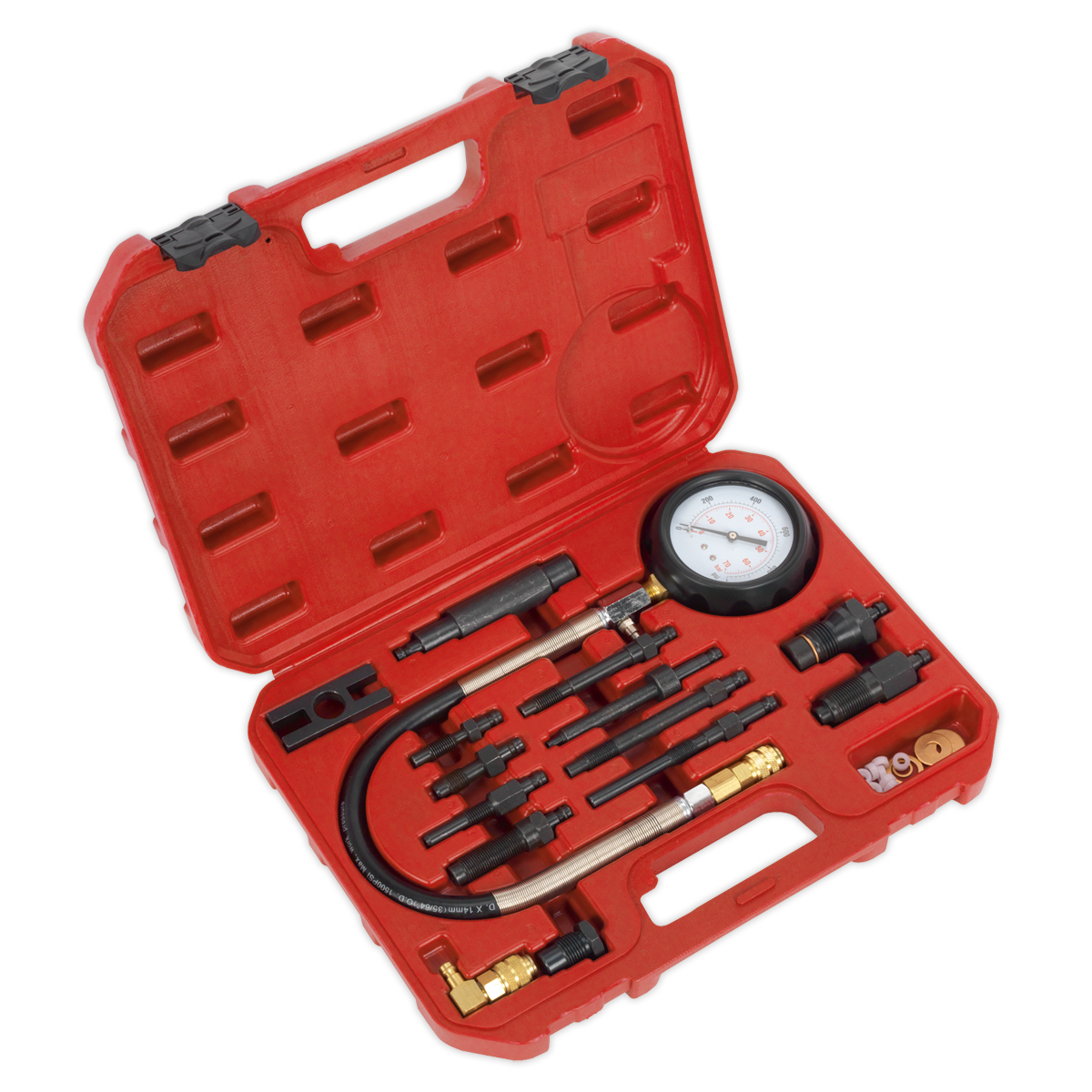 Sealey Diesel Engine Compression Test Kit VSE204 with 60mm Gauge & Adaptor