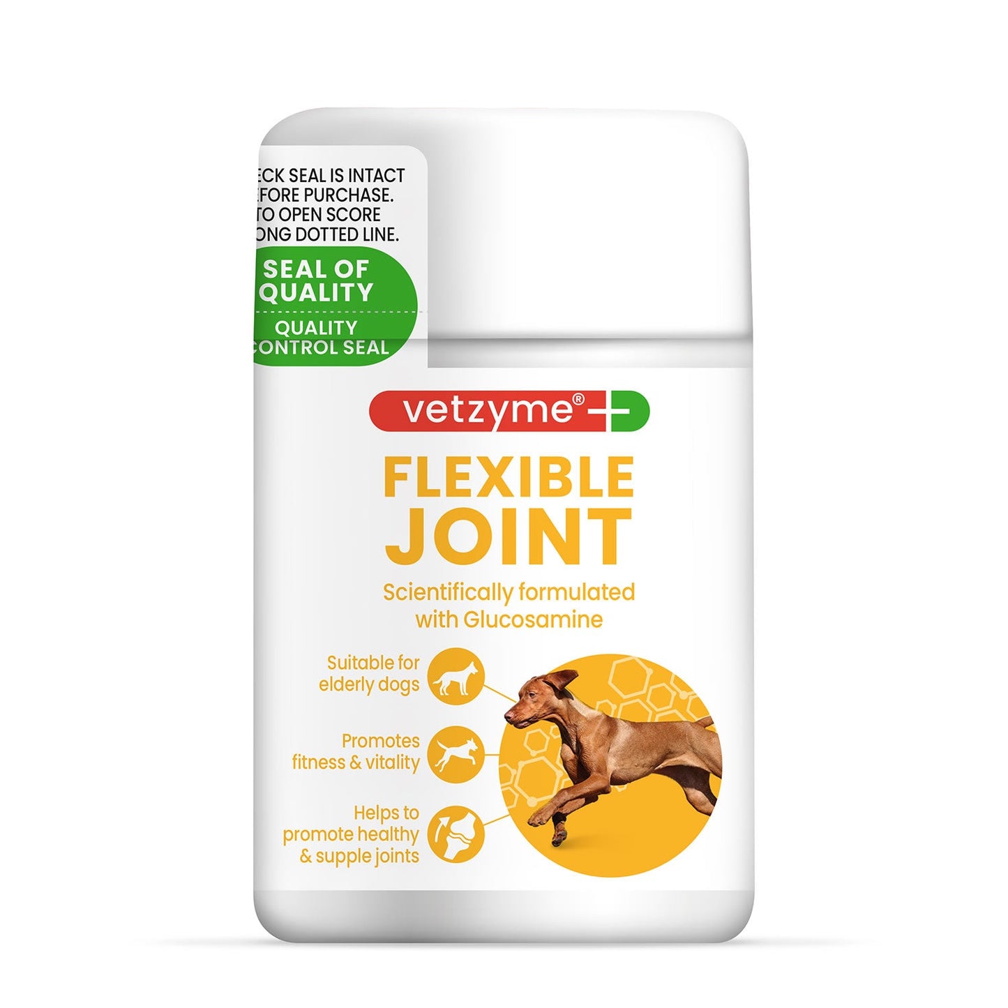 Vetzyme Flexible Joint For Dogs Supplement Omega 3 Glucosamine Vitamins