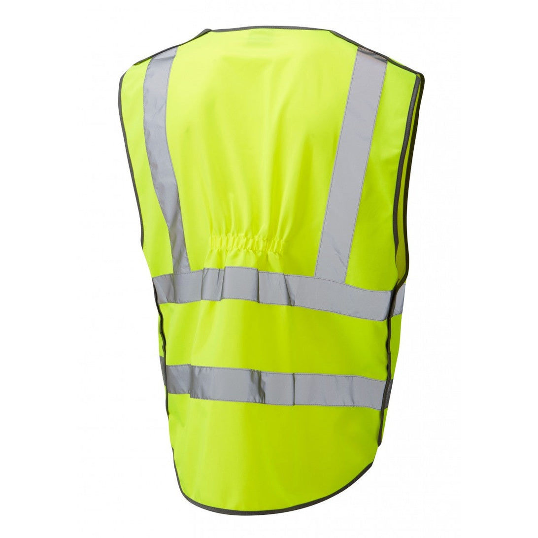 Leo Workwear EcoViz Rail Waistcoat Hi-Vis Orange Zip Front S-6XL