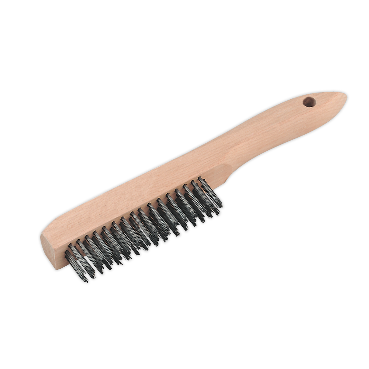 Sealey Engineers Wire Brush 260mm Steel Fill Wooden Handle General Purpose WB02