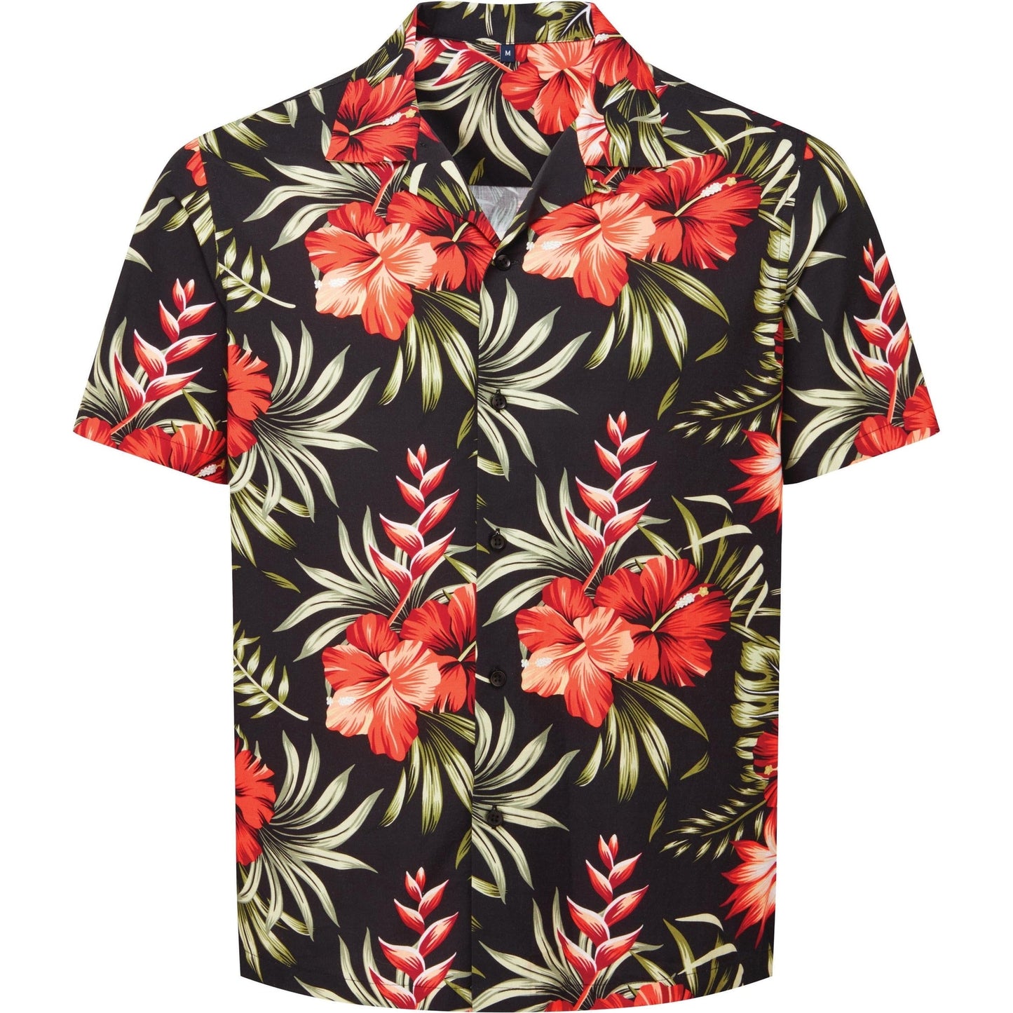 Wombat Men's Short Sleeve Shirt Cuban Collar Relaxed Fit Lightweight Summer Wear