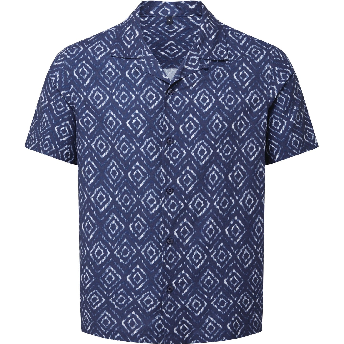 Wombat Men's Short Sleeve Shirt Cuban Collar Relaxed Fit Lightweight Summer Wear
