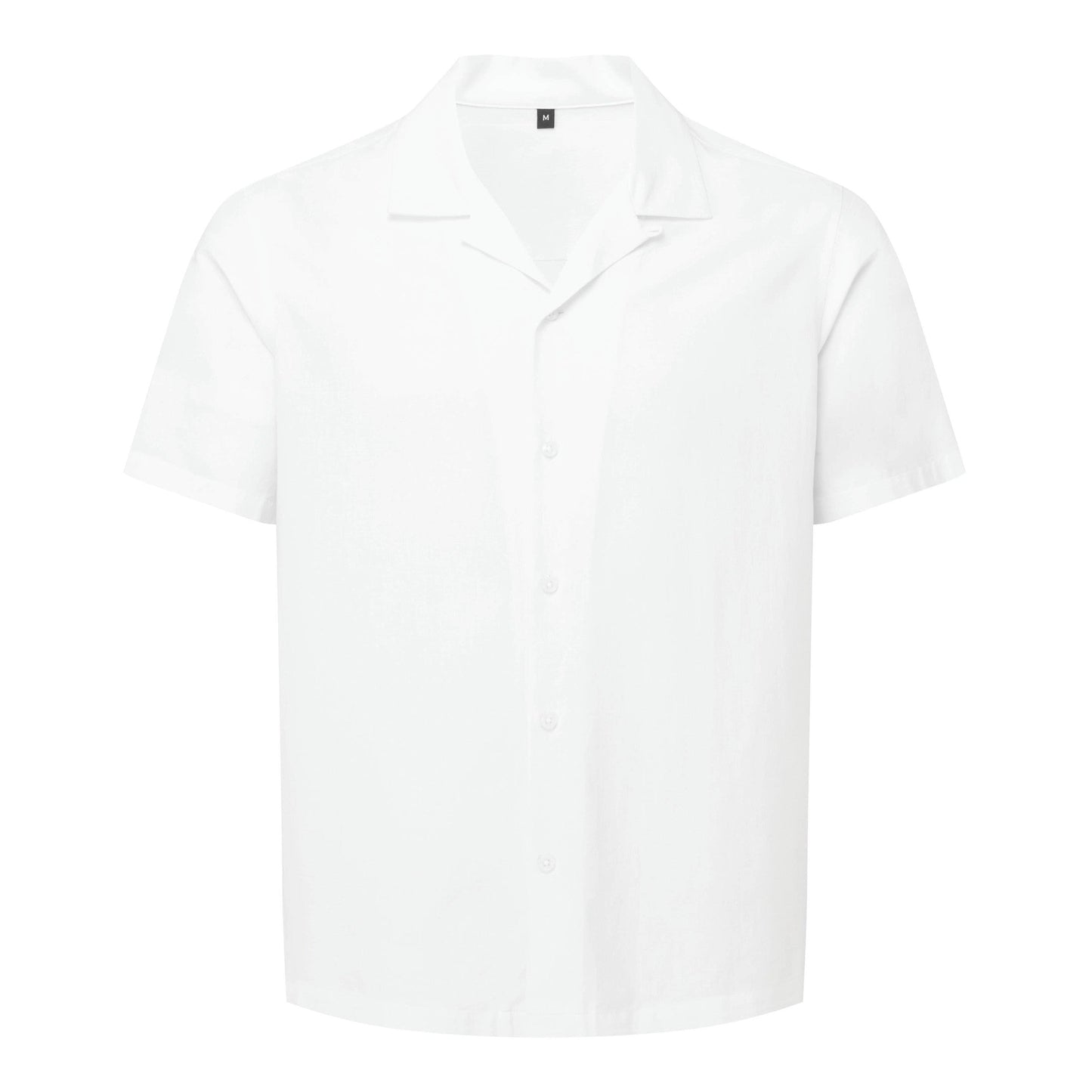 Wombat Men's Short Sleeve Shirt Cuban Collar Relaxed Fit Lightweight Summer Wear