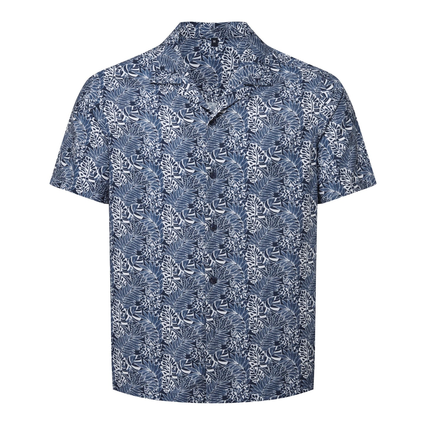 Wombat Men's Short Sleeve Shirt Cuban Collar Relaxed Fit Lightweight Summer Wear