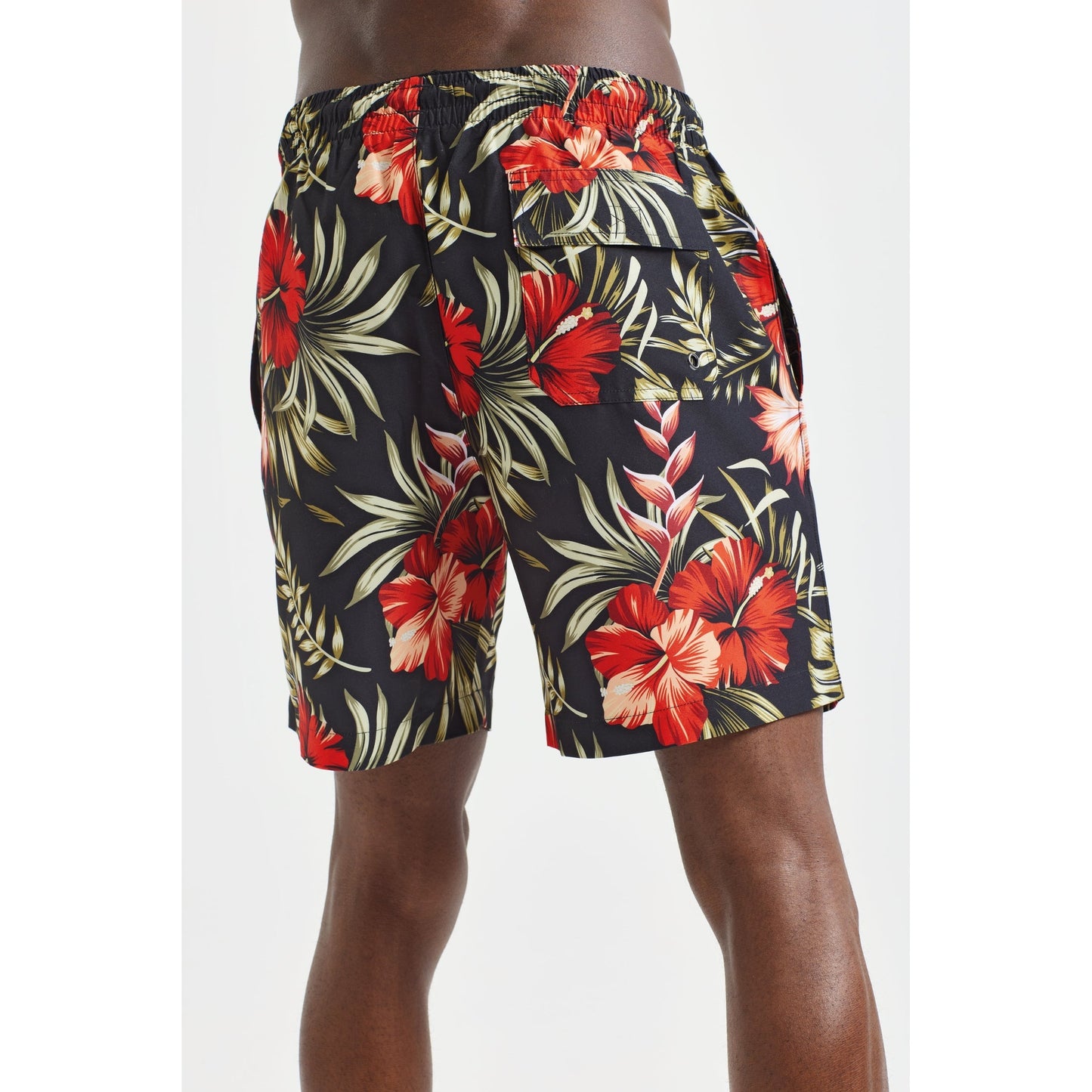 Wombat Men's Swim Shorts Quick-Dry Elastic Waistband Contrast Mesh Inserts