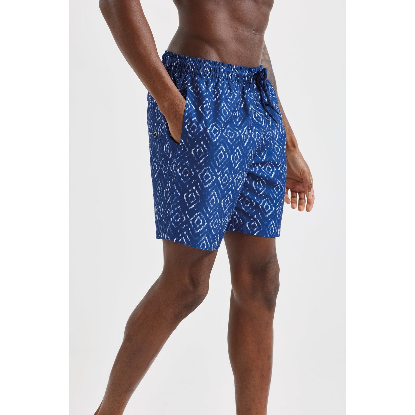 Wombat Men's Swim Shorts Quick-Dry Elastic Waistband Contrast Mesh Inserts
