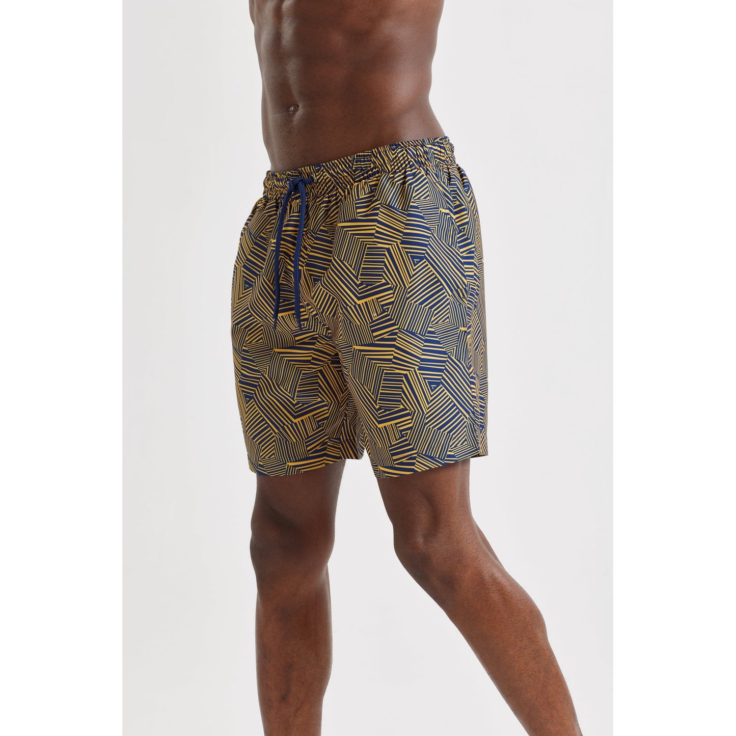 Wombat Men's Swim Shorts Quick-Dry Elastic Waistband Contrast Mesh Inserts