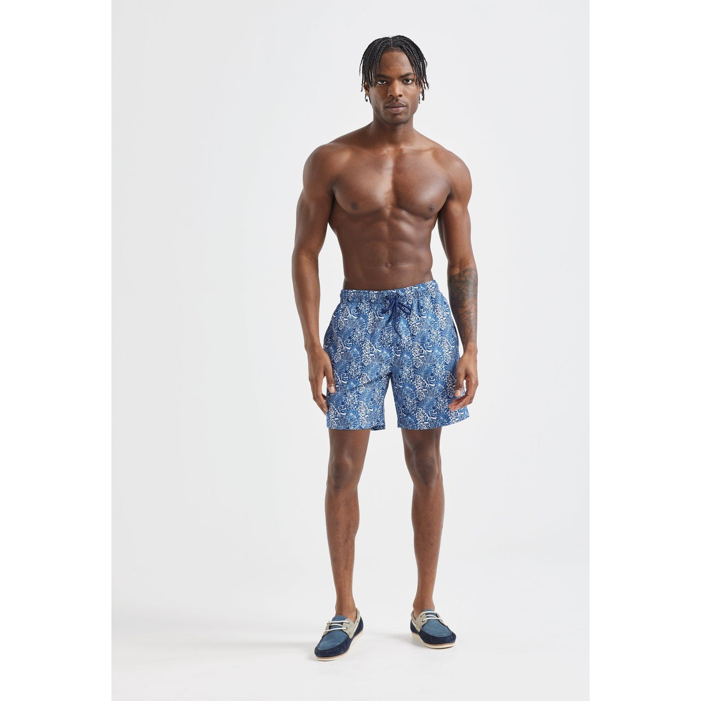 Wombat Men's Swim Shorts Quick-Dry Elastic Waistband Contrast Mesh Inserts