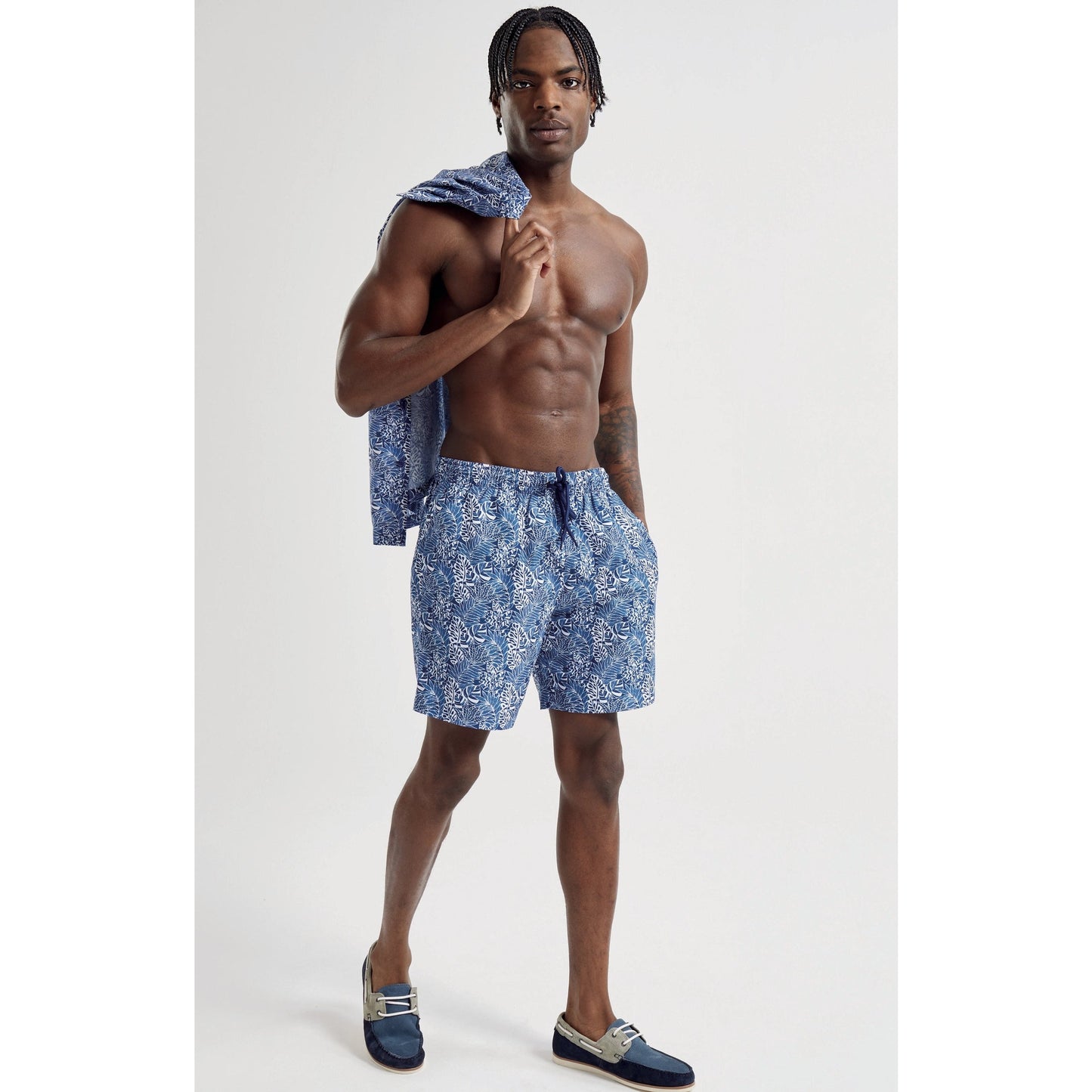 Wombat Men's Swim Shorts Quick-Dry Elastic Waistband Contrast Mesh Inserts