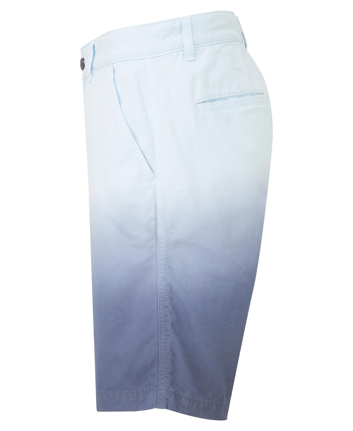 Wombat Men's Dip-Dye Chino Shorts with Pockets, Rollable Hems, Cotton Fabric