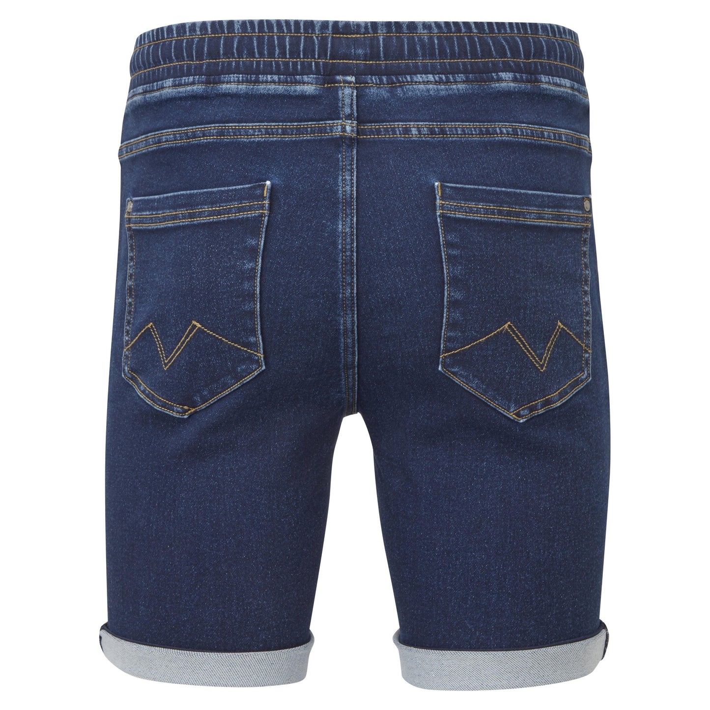 Wombat Men's Denim Drawstring Shorts Comfortable Stretch Worn Effect Sizes S-2XL
