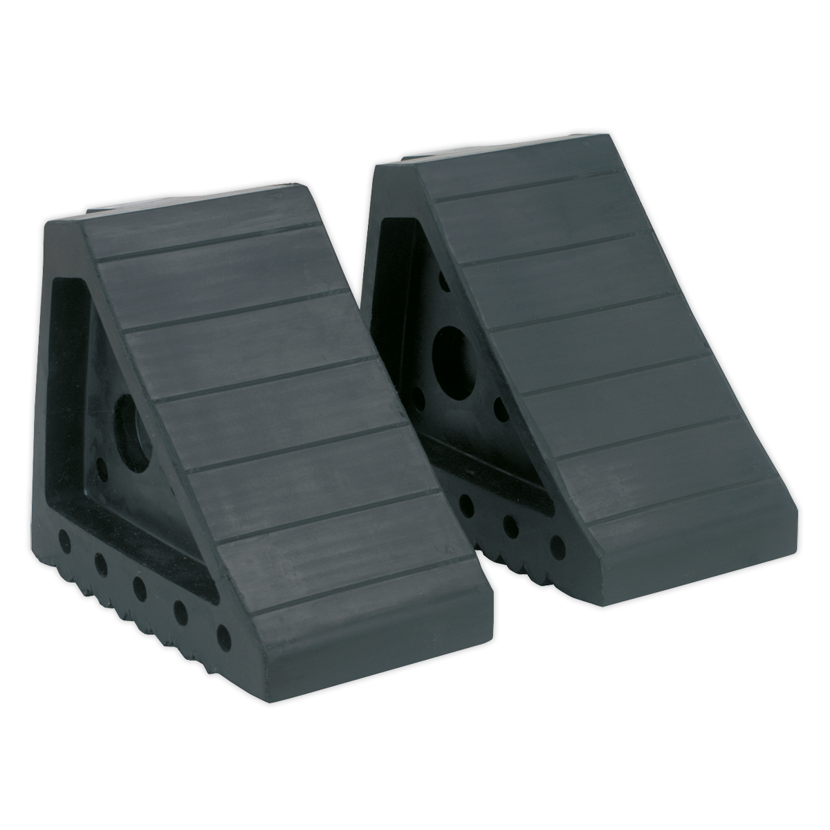 Sealey Rubber Wheel Chocks Pair WC01 Vehicle Safety Chocks for Cars up to 3T