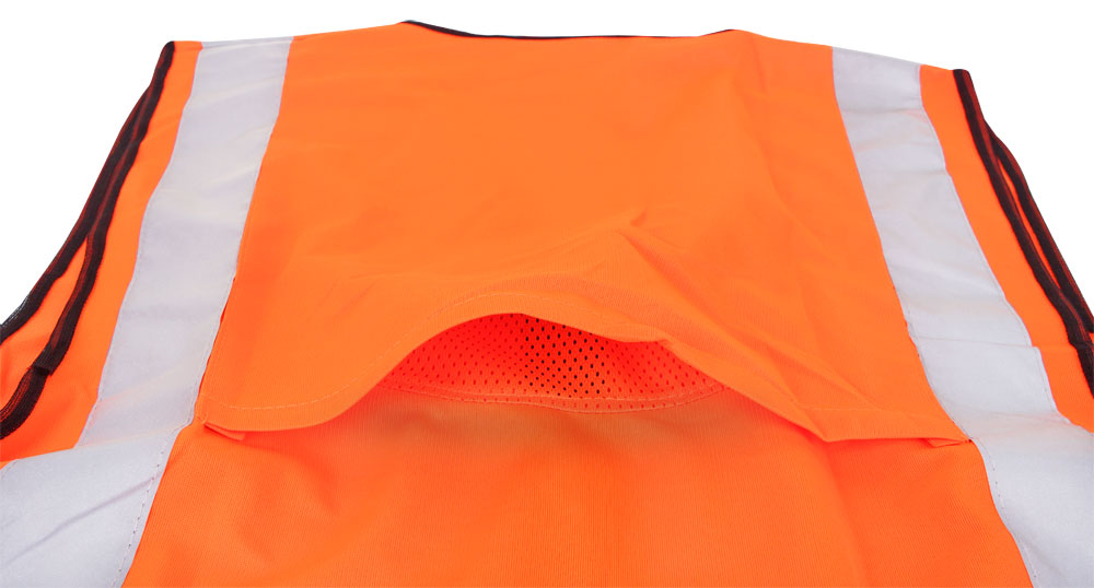 Beeswift Hi Vis Executive Vest Polyester Zip Front Reflective Pockets ID Pouch