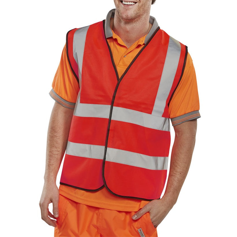 Beeswift Bseen EN ISO 20471 High Visibility Vest XS Class 1 & 2 Reflective
