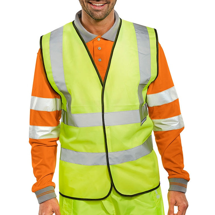 Beeswift Bseen EN ISO 20471 High Visibility Vest XS Class 1 & 2 Reflective