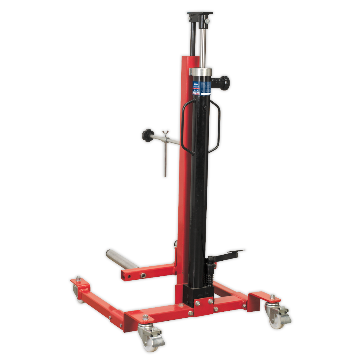 Sealey WD80 Wheel Removal Trolley 80kg Quick Lift Hydraulic Adjustable Width