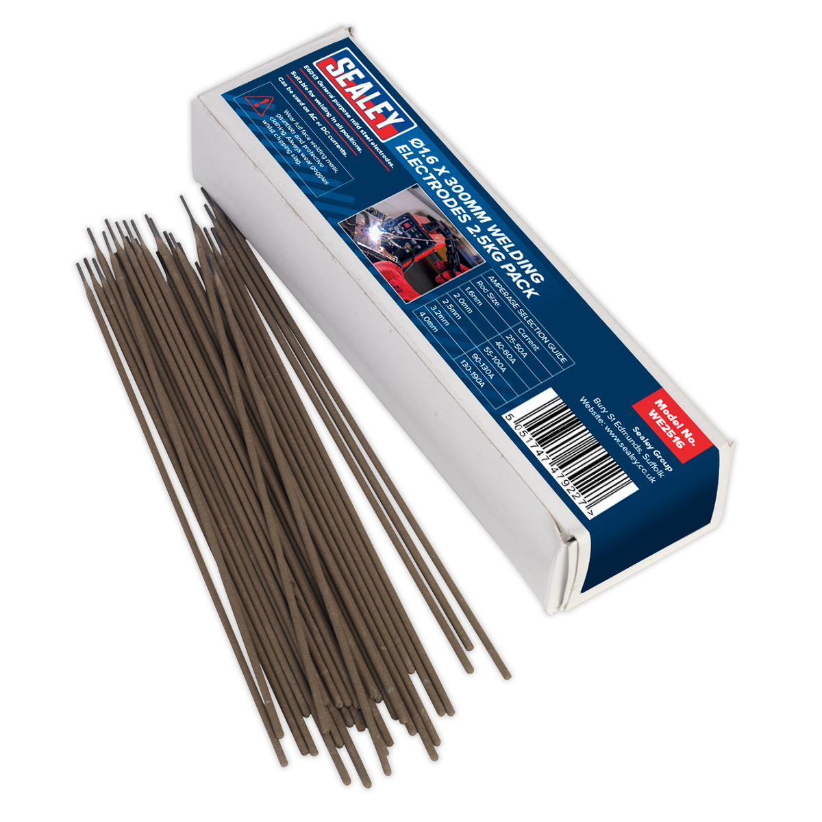 Sealey E6013 Welding Electrodes 1.6mm x 300mm 2.5kg Pack for All Positions