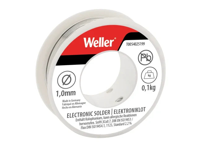 Weller EL99/1-100 Lead-Free Solder 1.0mm 100g for Semi-Professional Use