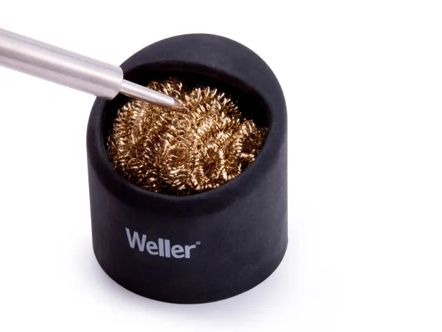 Weller Brass Wire Sponge Cleaner with Silicone Holder for Soldering Iron Tips