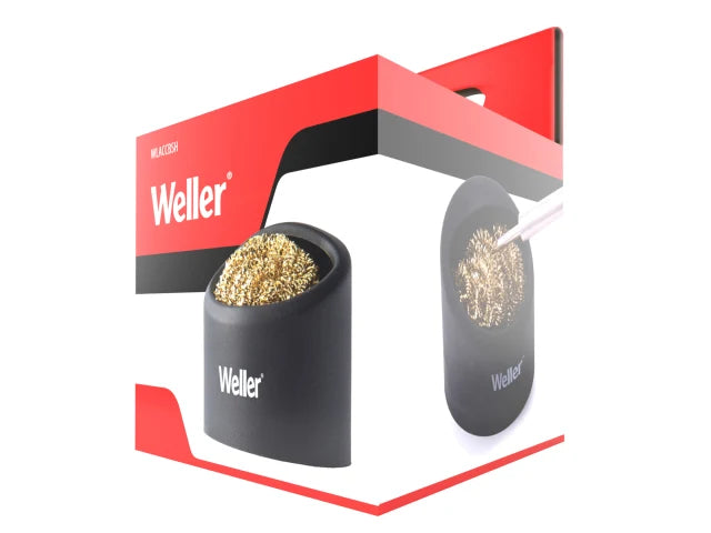 Weller Brass Wire Sponge Cleaner with Silicone Holder for Soldering Iron Tips