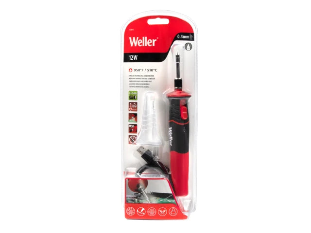 Weller WLBRK12 Cordless Rechargeable SolderingIron 12W USB Fast Charge LED Light