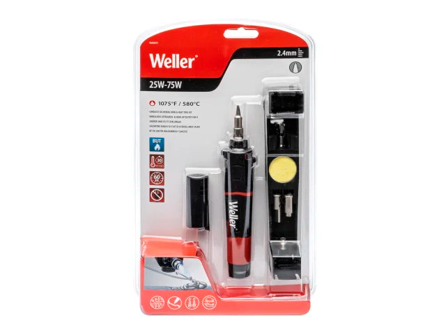 Weller Cordless Butane Soldering Iron & Heat Tool Kit 25W-75W with Tips
