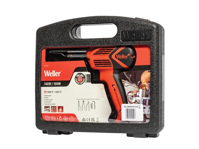 Weller Soldering Gun Kit 100W/140W 240V Heavy-Duty with Tips & Case